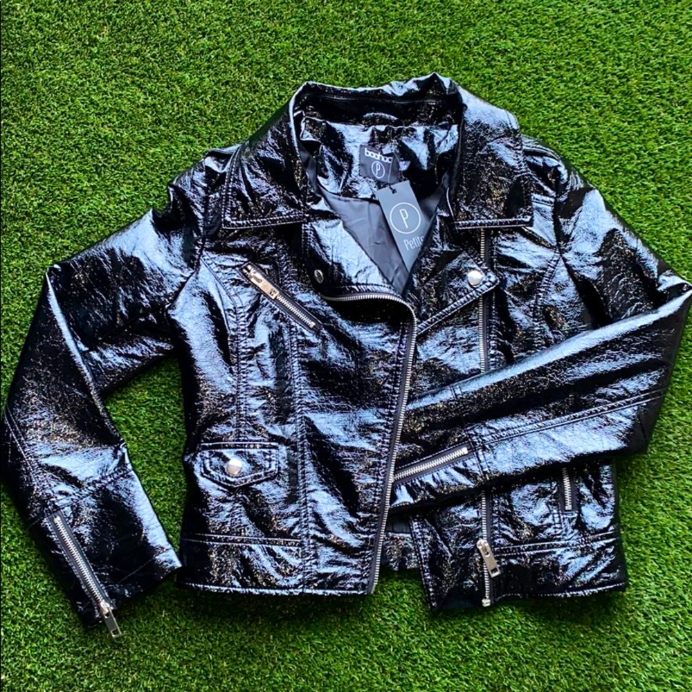 Vinyl Biker Jacket
